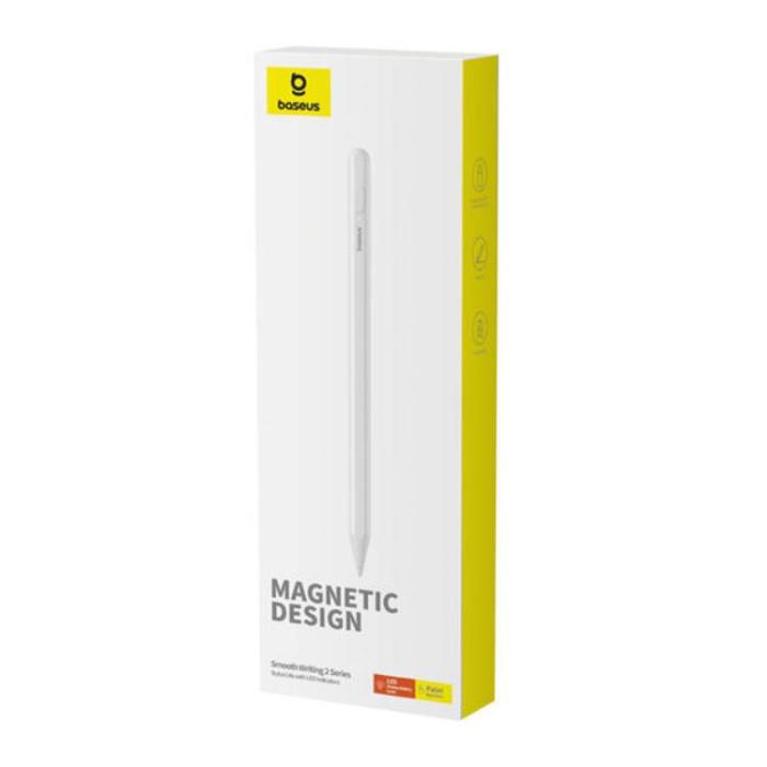 BASEUS - Baseus Smooth Writing 2 Stylus Penna med LED-indikator - Vit