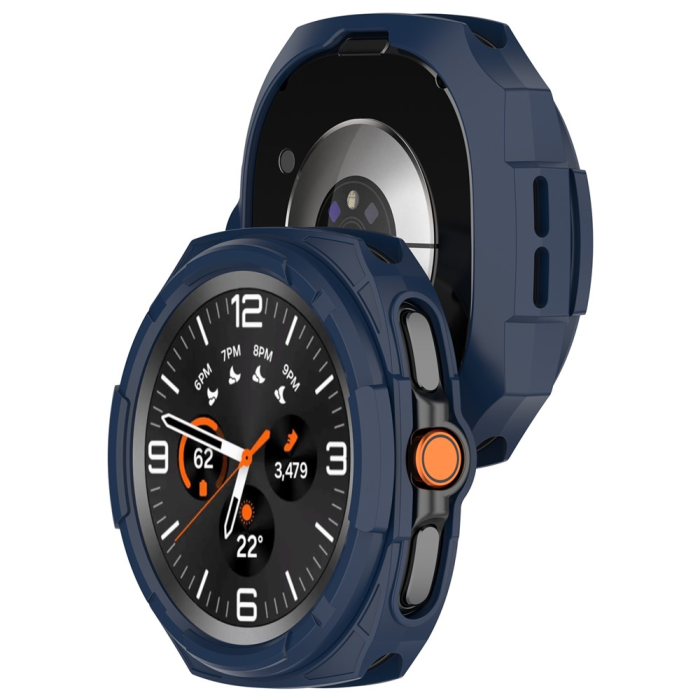A-One Brand - Galaxy Watch 8 Classic (46mm) Skal Hollow Design - Midnattsblå