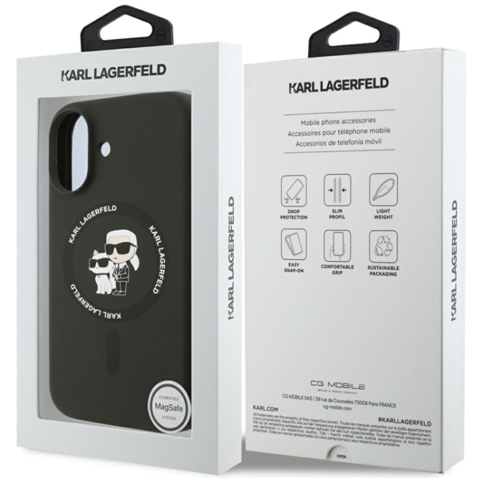 KARL LAGERFELD - Karl Lagerfeld iPhone 17 Mobilskal Magsafe Karl Och Choupette - Svart