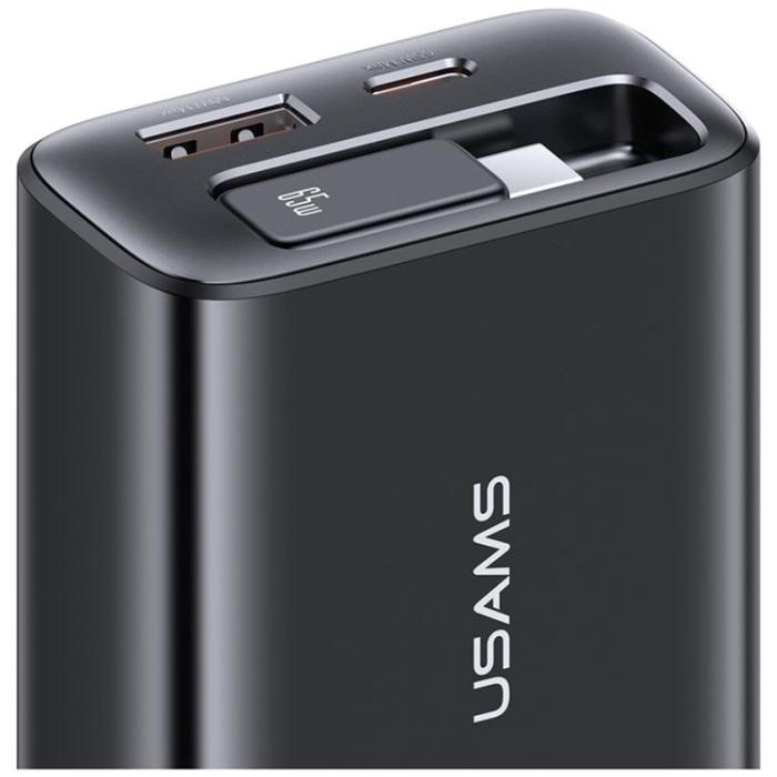 USAMS - USAMS Snabbladdare 65W 1xUSB-C 1xUSB-A Med USB-C Kabel