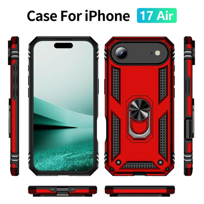 A-One Brand - iPhone 17 Air Mobilskal med Kickstand - Röd