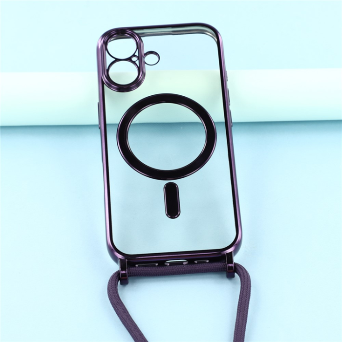 A-One Brand - iPhone 17 Mobilskal MagSafe Electroplating Edge TPU - Lila