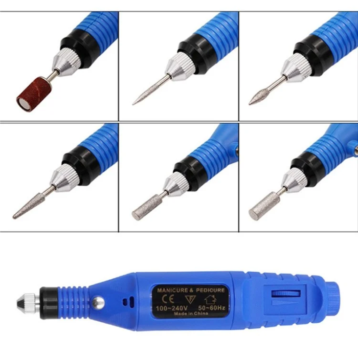 OEM - Elektrisk Nagelfilsset USB Uppladdningsbar - Svart