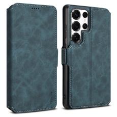 DENIOR - DENIOR B06 Samsung Galaxy S25 Ultra Pl&aring;nboksfodral Konstl&auml;der + TPU Bl&aring;