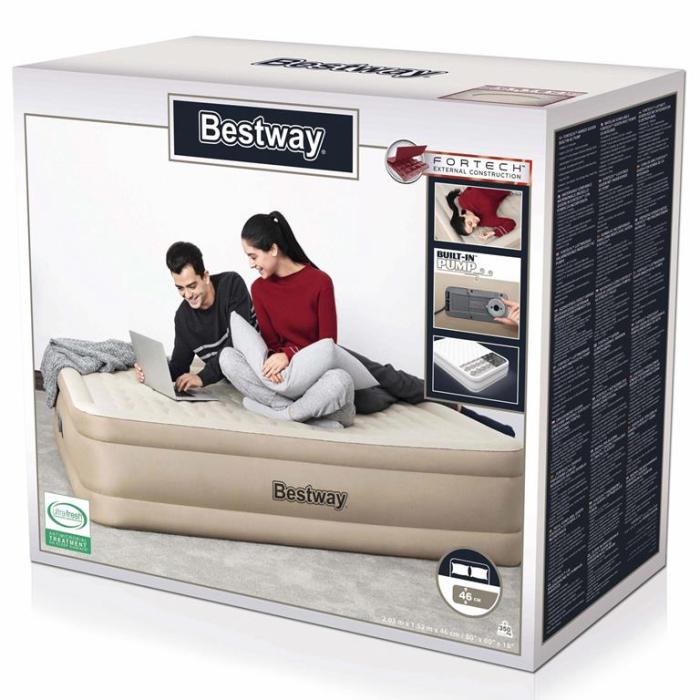 Bestway - BESTWAY Fortech Luftmadrass 2.03m x 1.52m x 46cm