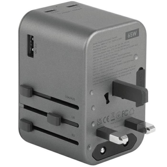 ENERGEA - Energea Reseladdare 65W 2xUSB-C 1xUSB-A PD-PPS-QC 3.0