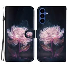 OEM - Samsung Galaxy S26 Pl&aring;nboksfodral Anti-Drop M&ouml;nstertryck Konstl&auml;der - Lila Peony