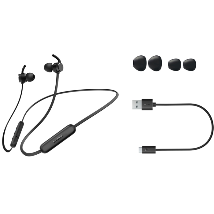 Philips - PHILIPS In-Ear-Hörlurar Nack-band IPX5 - Svart
