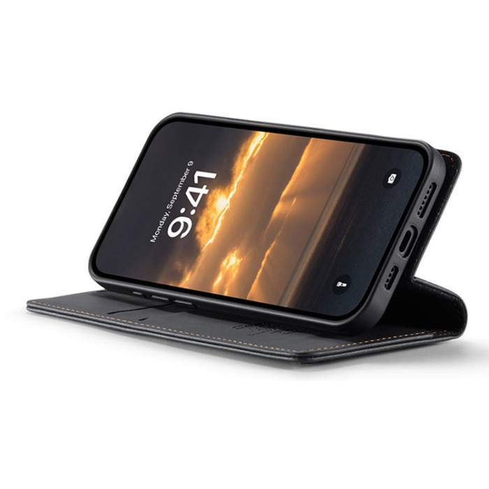 Caseme - Caseme iPhone 16e Plånboksfodral RFID Blocking - Svart