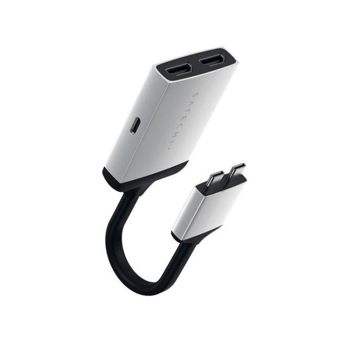 UTGATT1 - Satechi USB-C dubbel HDMI Adapter - Silver