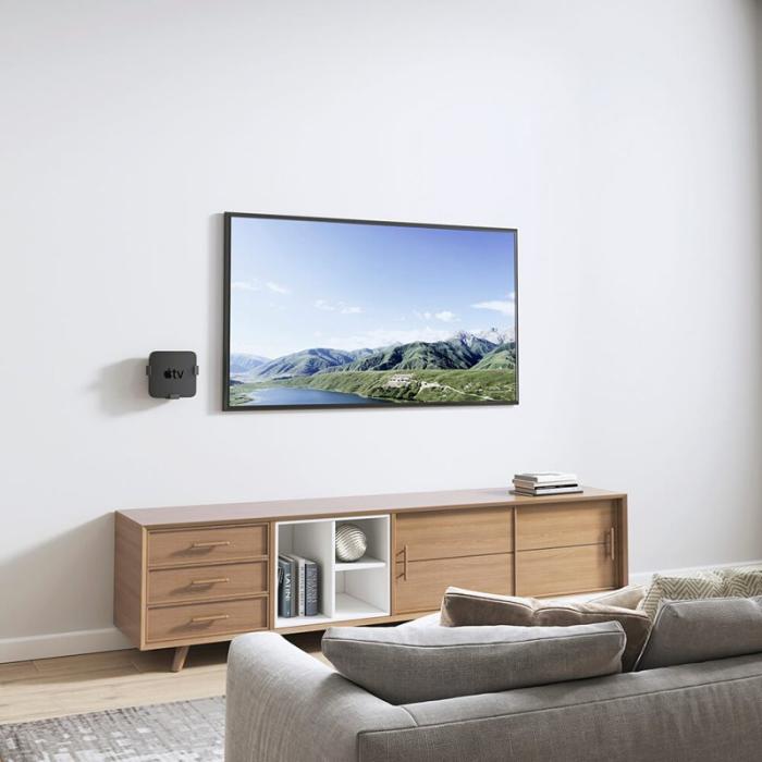 Hama - HAMA Hållare Apple TV HD 4K 1:a/2:a/3:e/4:e Gen. Svart