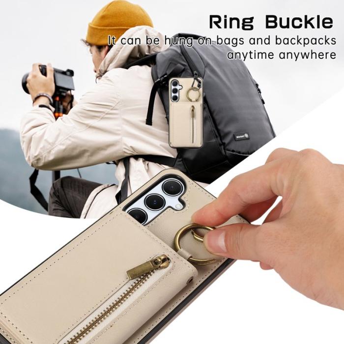 OEM - Plånboksfodral för Samsung Galaxy S26 Konstläder Kickstand - Beige
