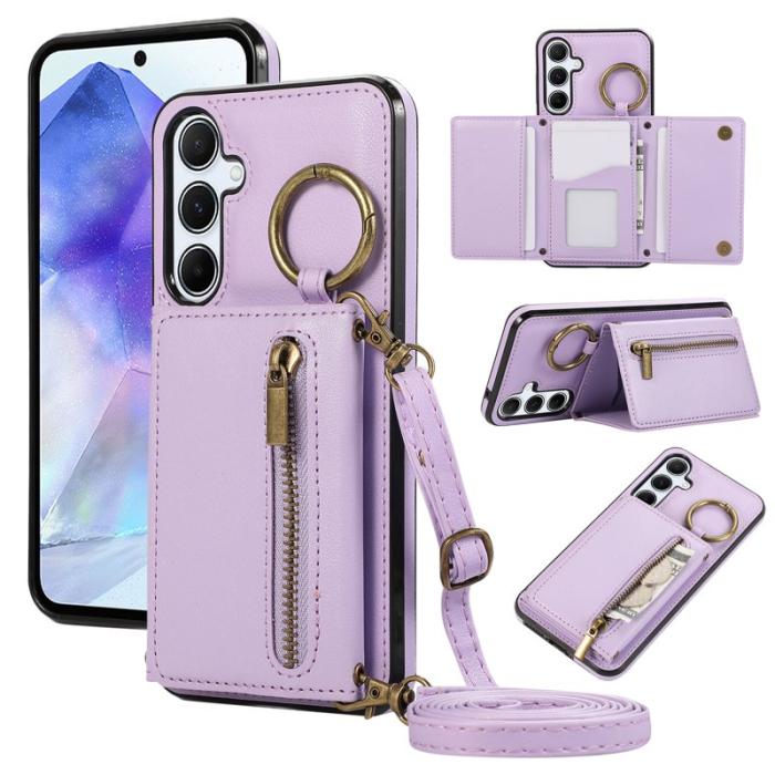 OEM - Plånboksfodral för Samsung Galaxy S26 Konstläder Kickstand - Lila