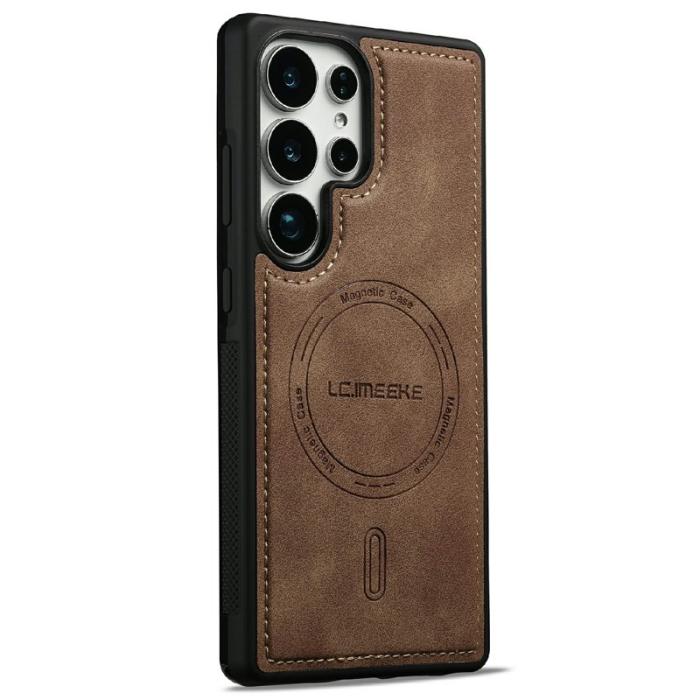 LC.imeeke - LC.IMEEKE Mobilskal för Samsung Galaxy S26 Ultra Magnetiskt PU + TPU - Brun