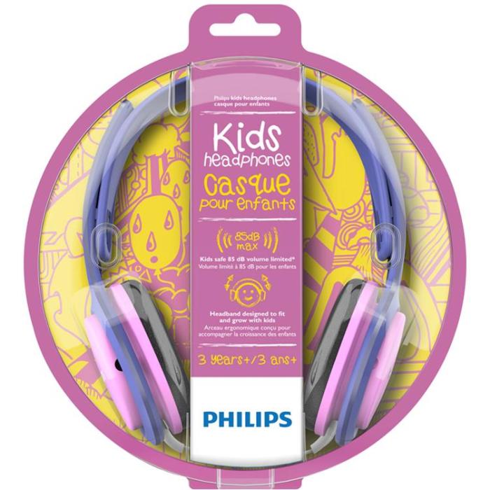 Philips - Philips Hörlurar för barn Begr max volym med Sladd - Rosa