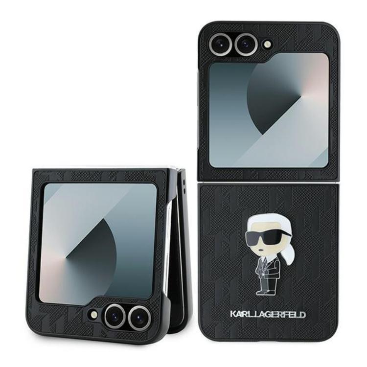 Karl Lagerfeld Mobilskal till Galaxy Z Flip 6 Saffiano Monogram Ikonik Pin | 2353 | AlltMobil