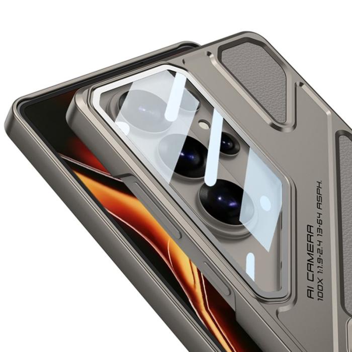 GKK - GKK Mobilskal för Samsung Galaxy S26 Ultra Stötbeständig PC + PU - Titan Grå
