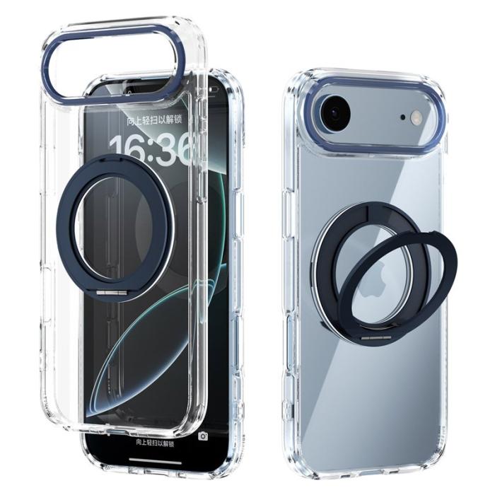 ABEEL - ABEEL Q-LUCK Mobilskal till iPhone Air Shockproof Rotating Kickstand Blå