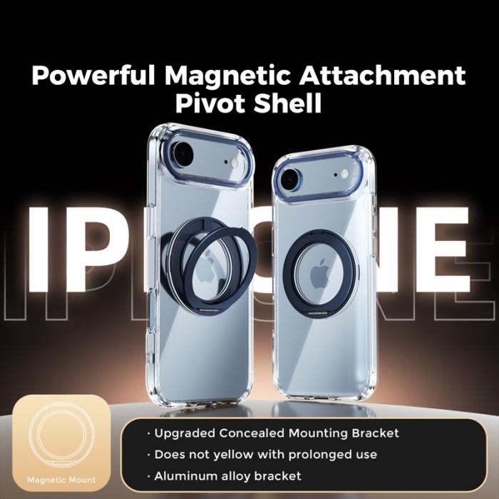 ABEEL - ABEEL Q-LUCK Mobilskal till iPhone Air Shockproof Rotating Kickstand Blå
