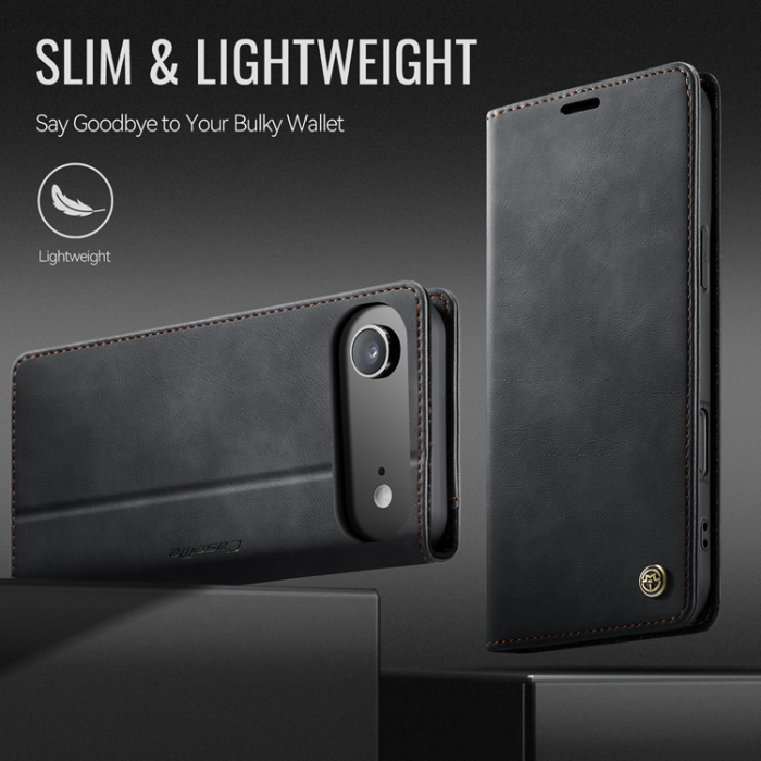 Caseme - Caseme iPhone Air Plånboksfodral RFID Blocking 033 - Svart