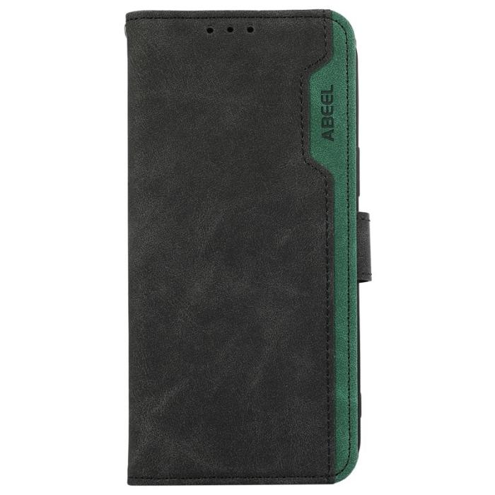 ABEEL - ABEEL Samsung Galaxy S25 Edge Plånboksfodral Splicing Konstläder Svart