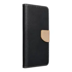 OEM - iPhone 16 Plus Pl&aring;nboksfodral Fancy - Svart/Guld