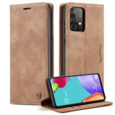 Caseme - CASEME Pl&aring;nboksfodral Konstl&auml;der till Samsung Galaxy A52 5G - Brun