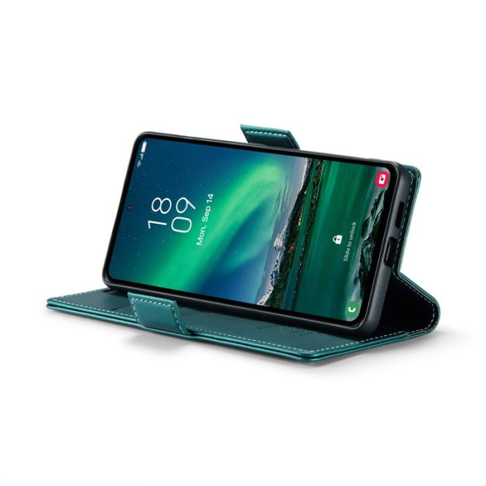 Caseme - CASEME Plånboksfodral Konstläder för Samsung Galaxy S24 FE - Grön