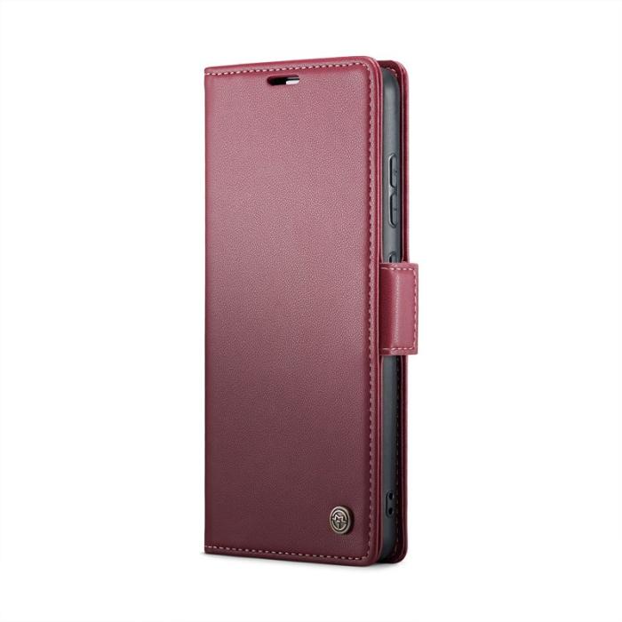 Caseme - CASEME Plånboksfodral Konstläder för Samsung Galaxy S24 FE - Röd