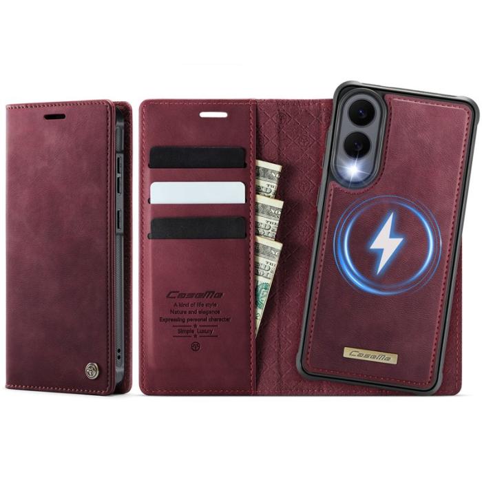 Caseme - CASEME C49 Samsung Galaxy S25 Edge Skal MagSafe RFID Röd