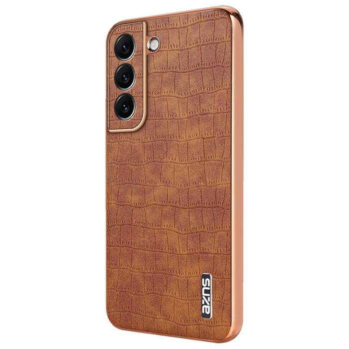AZNS - AZNS Samsung Galaxy S22 5G Fodral PU+TPU Stöttåligt - Brun