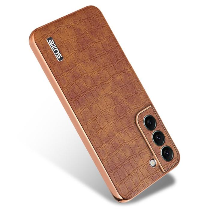 AZNS - AZNS Samsung Galaxy S22 5G Fodral PU+TPU Stöttåligt - Brun