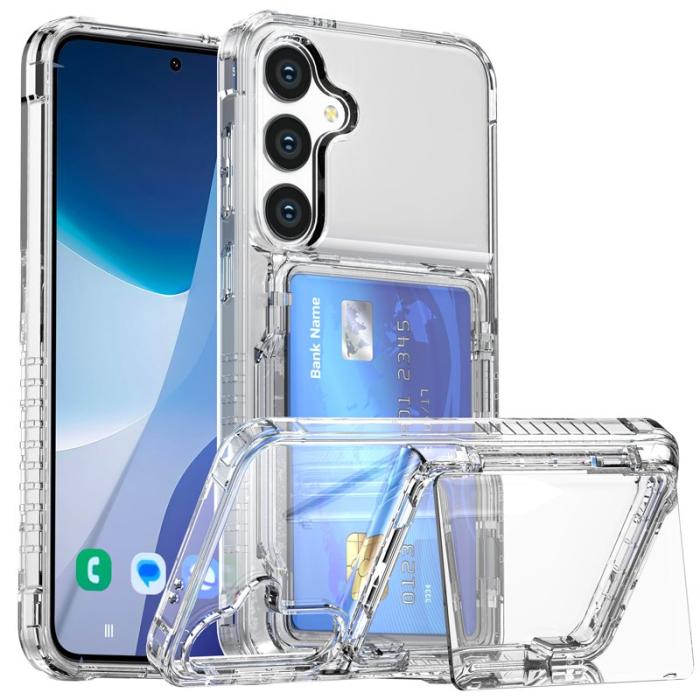 OEM - Mobilskal till Samsung Galaxy S26 / S26 Pro Plast Med Kortfack Ställ Transparent