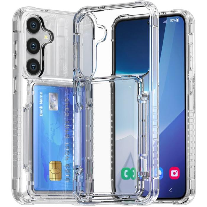 OEM - Mobilskal till Samsung Galaxy S26 / S26 Pro Plast Med Kortfack Ställ Transparent
