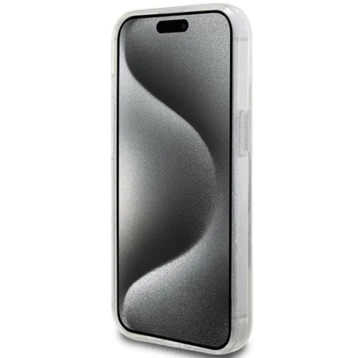 Guess - Guess iPhone 15/14/13 Mobilskal MagSafe Ringställ Script Glitter