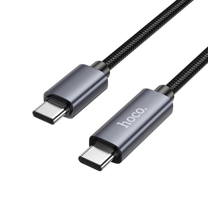 Hoco - HOCO USB-C till USB-C Kabel 3A 60W X112 1 m - Svart