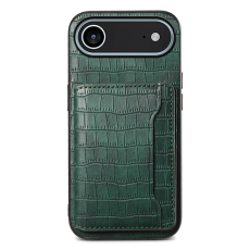 A-One Brand - iPhone 17 Air Mobilskal Korthållare Crocodile - Grön