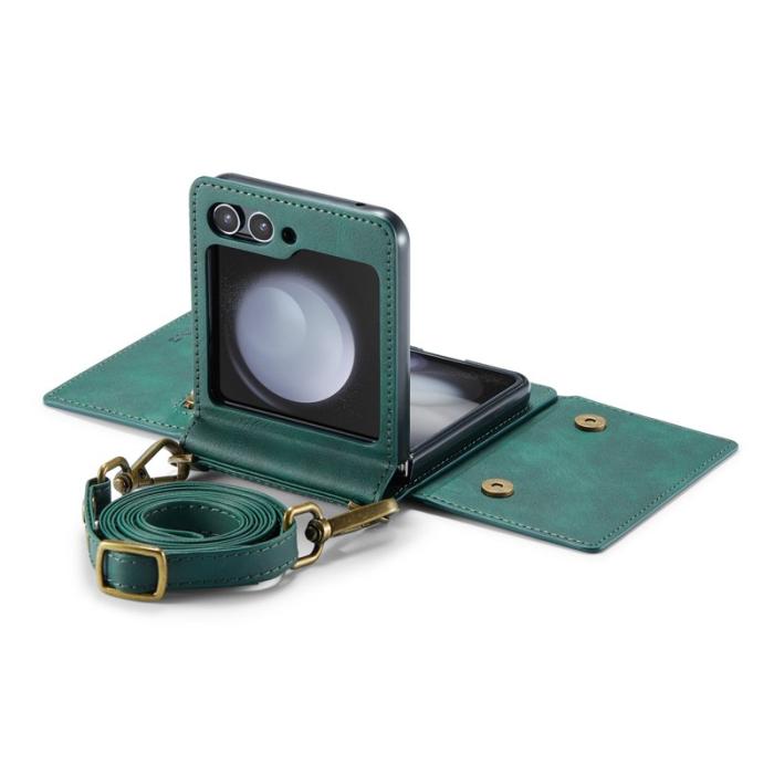 DG.MING - DG.MING Samsung Galaxy Z Flip7 FE Plånboksfodral RFID-Skydd Grön