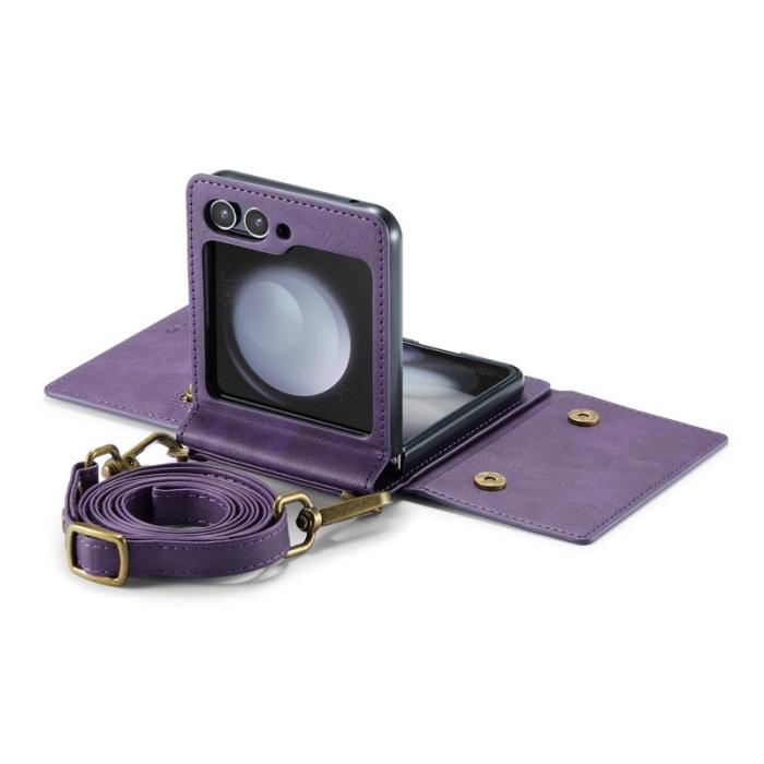 DG.MING - DG.MING Samsung Galaxy Z Flip7 FE Plånboksfodral RFID-Skydd Lila