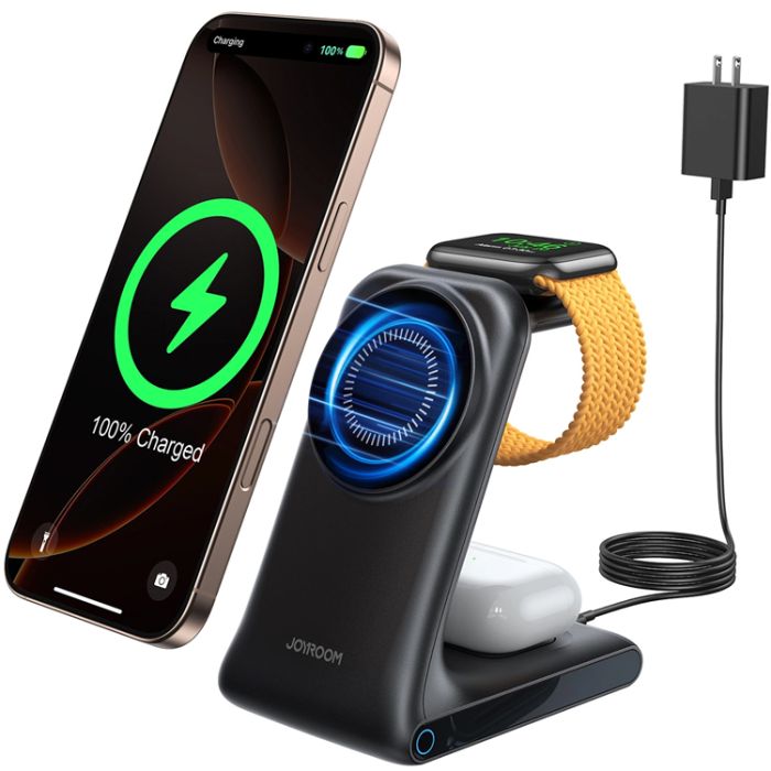 Joyroom - Joyroom MagSafe Trådlös Laddare iPhone, Apple Watch, AirPods