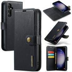 DG.MING - DG.MING Samsung Galaxy S24 FE Pl&aring;nboksfodral &Auml;kta l&auml;der Svart