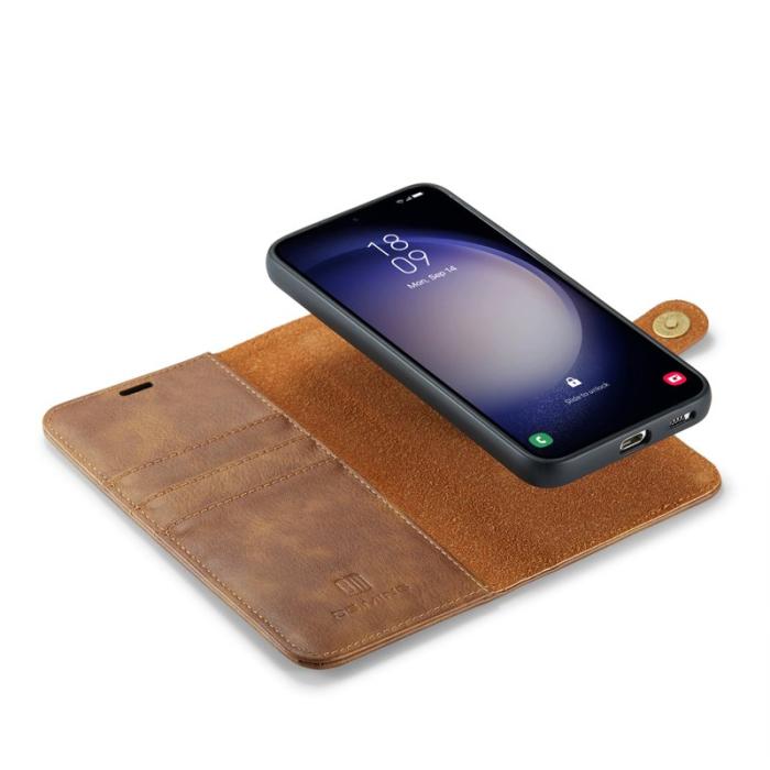 DG.MING - DG.MING Samsung Galaxy S24 FE Plånboksfodral Äkta läder - Brun