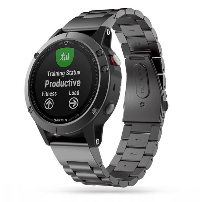 Tech-Protect - Stainless Armband Garmin Fenix 7X - Svart