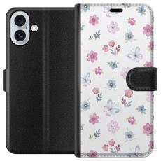 iSecrets - Plånboksfodral till Apple iPhone 16 Plus med Blommor och fjärillar