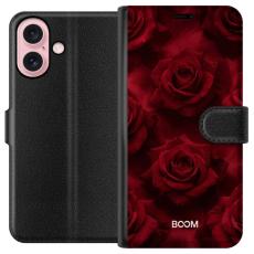 Gustaf - Pl&aring;nboksfodral till Apple iPhone 16 med Crimson Rose
