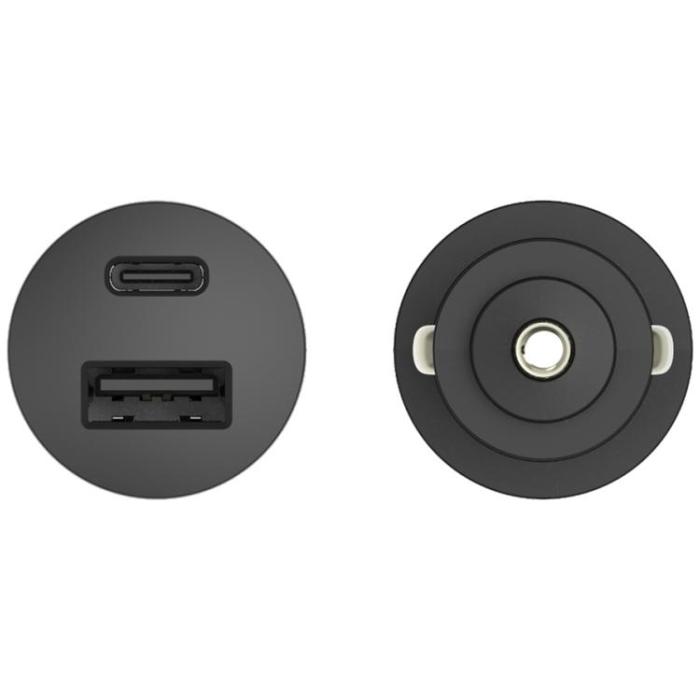 Motorola - Motorola Billaddare 45W 1xUSB-A 1xUSB-C med USB-C 1m Kabel TurboPower - Svart