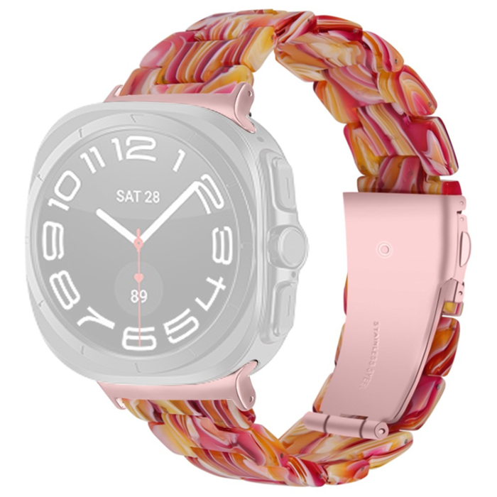 A-One Brand - Galaxy Watch 8/8 Classic (40/44/46mm) Armband Vattentät Acrylic - Silk Röd