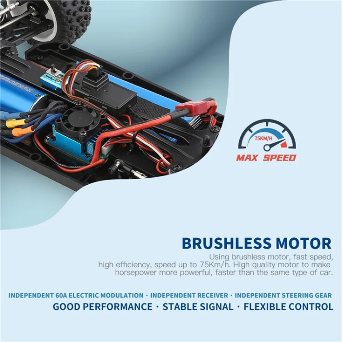 OEM - WLTOYS 1/12 2.4GHz Racerbil Off-Road RC Car Crawler 75km/h