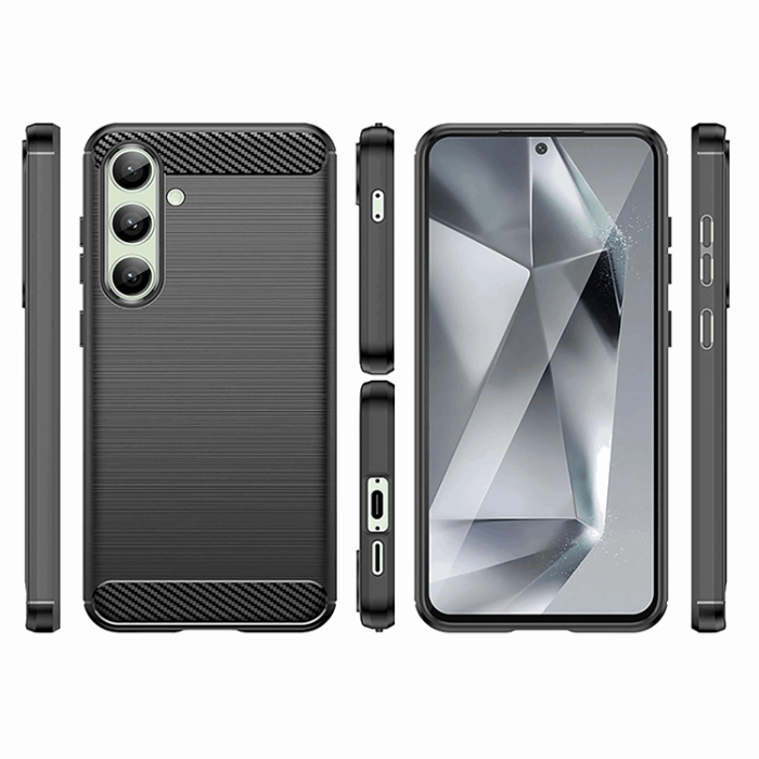 OEM - Galaxy A56/A36 Mobilskal Carbon Flexible - Svart