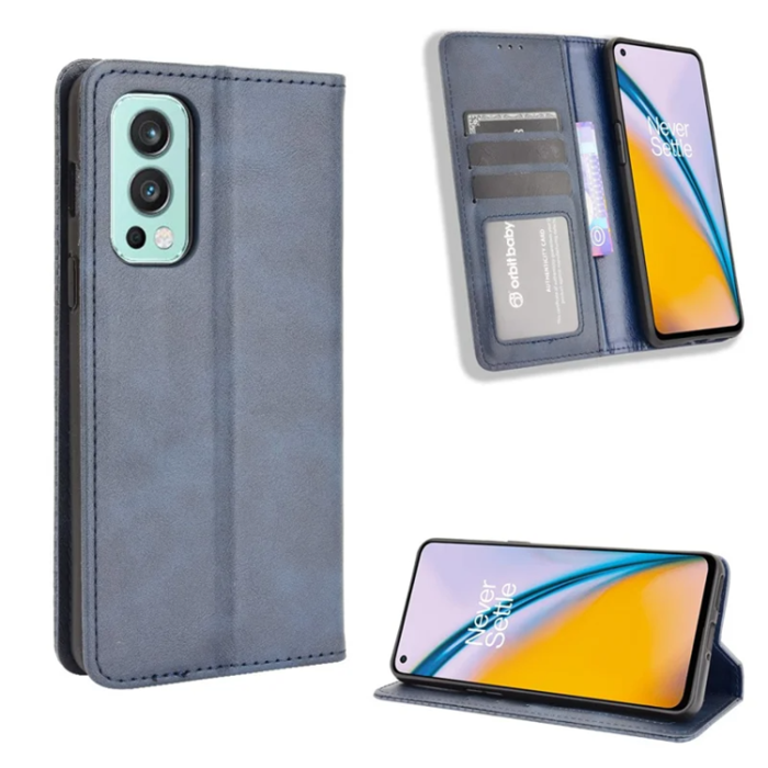 A-One Brand - OnePlus Nord 2 5G Plånboksfodral Retro Style Flip Stativ